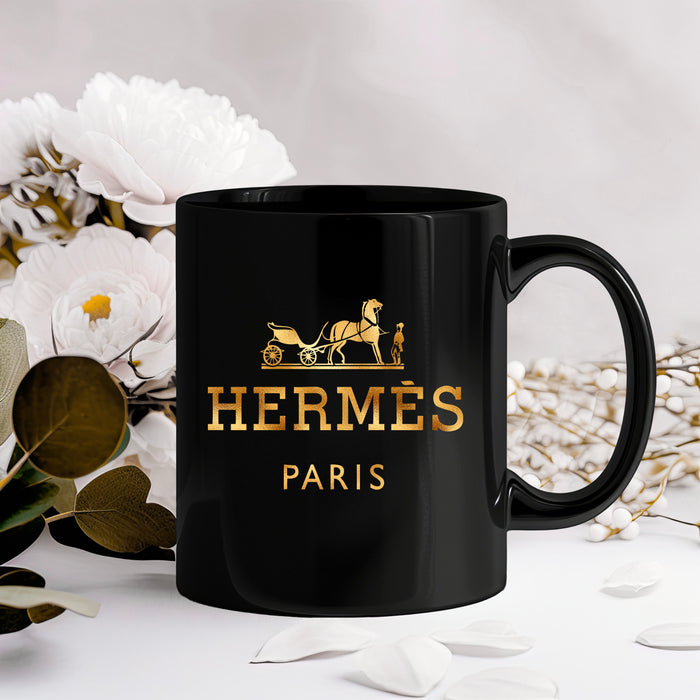 Black Ceramic Coffee Mug 11oz, 15oz - Fashion Print