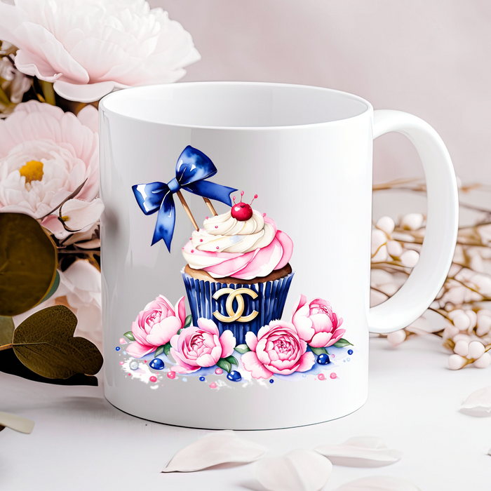 Kaffeetasse aus Keramik, 11 oz, 15 oz – Cupcake-Druck – Fashion-Print