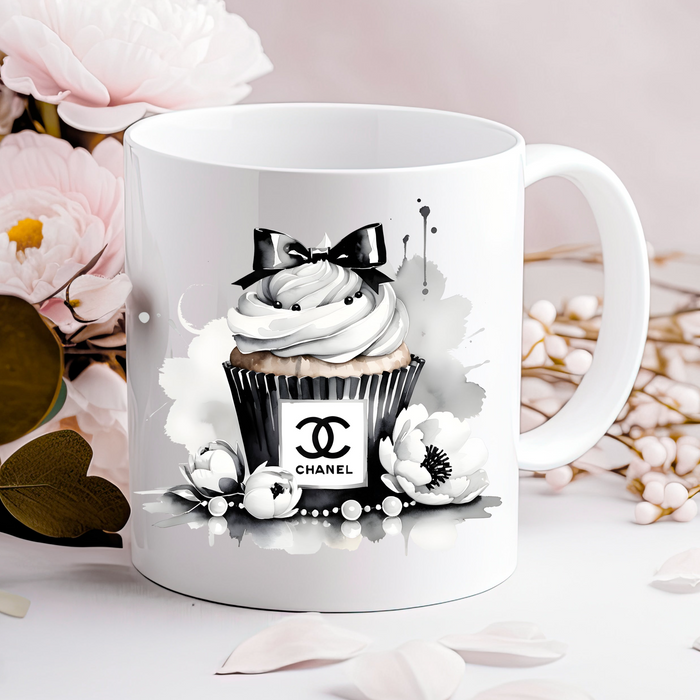 Kaffeetasse aus Keramik, 11 oz, 15 oz – Cupcake-Druck – Fashion-Print