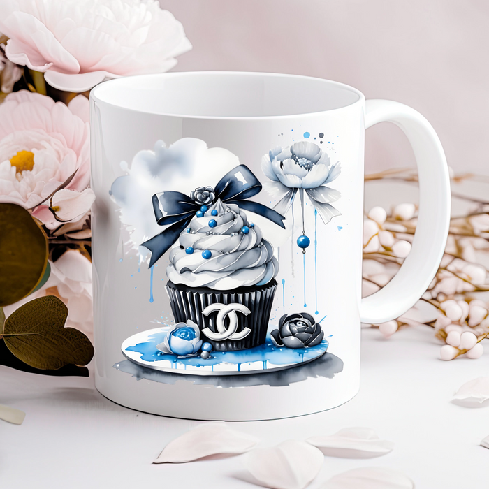 Kaffeetasse aus Keramik, 11 oz, 15 oz – Cupcake-Druck – Fashion-Print