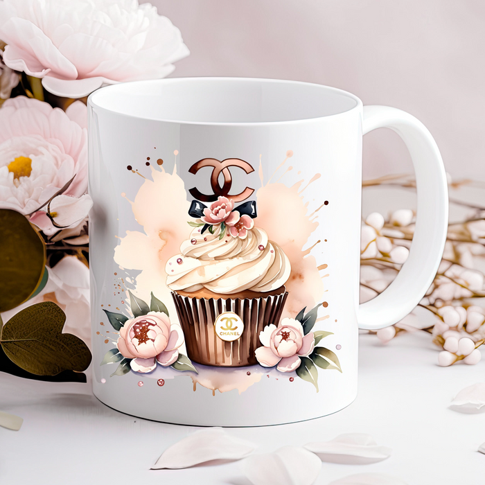 Kaffeetasse aus Keramik, 11 oz, 15 oz – Cupcake-Druck – Fashion-Print