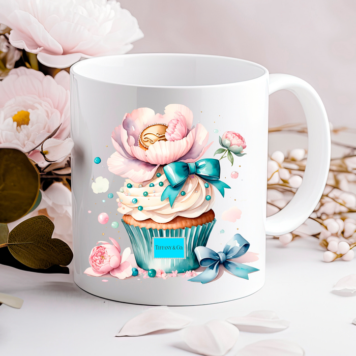 Kaffeetasse aus Keramik, 11 oz, 15 oz – Cupcake-Druck – Fashion-Print