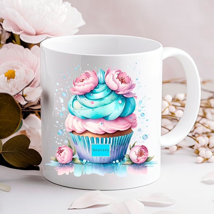 Kaffeetasse aus Keramik, 11 oz, 15 oz – Cupcake-Druck – Fashion-Print