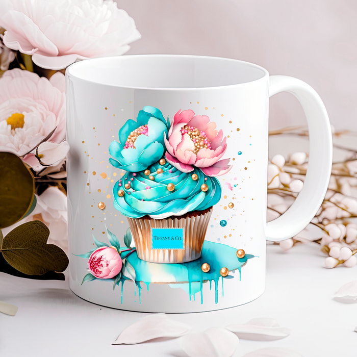 Kaffeetasse aus Keramik, 11 oz, 15 oz – Cupcake-Druck – Fashion-Print