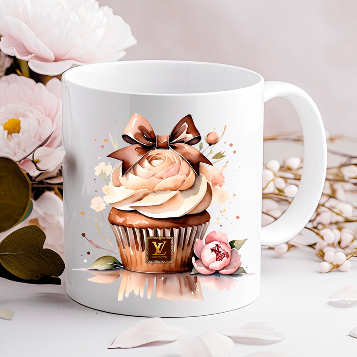 Ceramic Coffee Mug 11oz, 15oz - Cupcake Print - Fashion Print