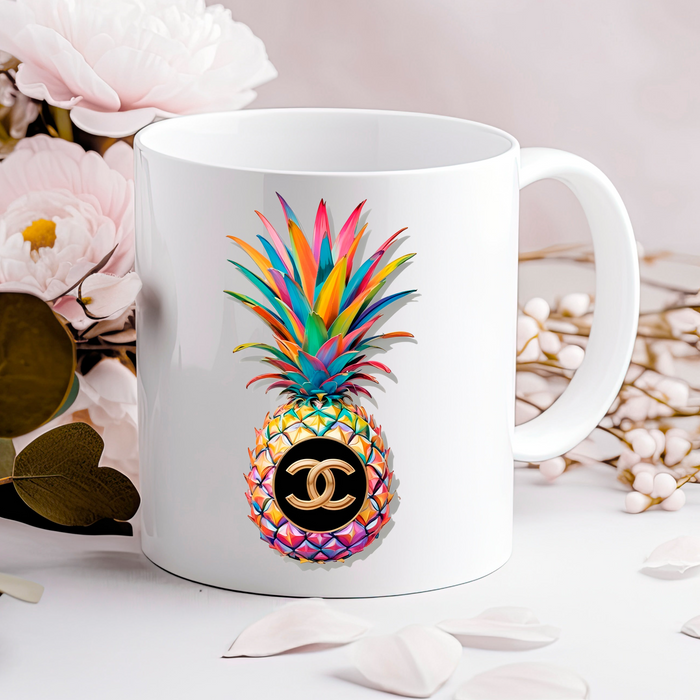 Ceramic Coffee Mug 11oz, 15oz - Pineapple Print - Fashion Print