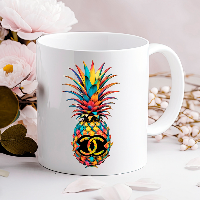 Ceramic Coffee Mug 11oz, 15oz - Pineapple Print - Fashion Print