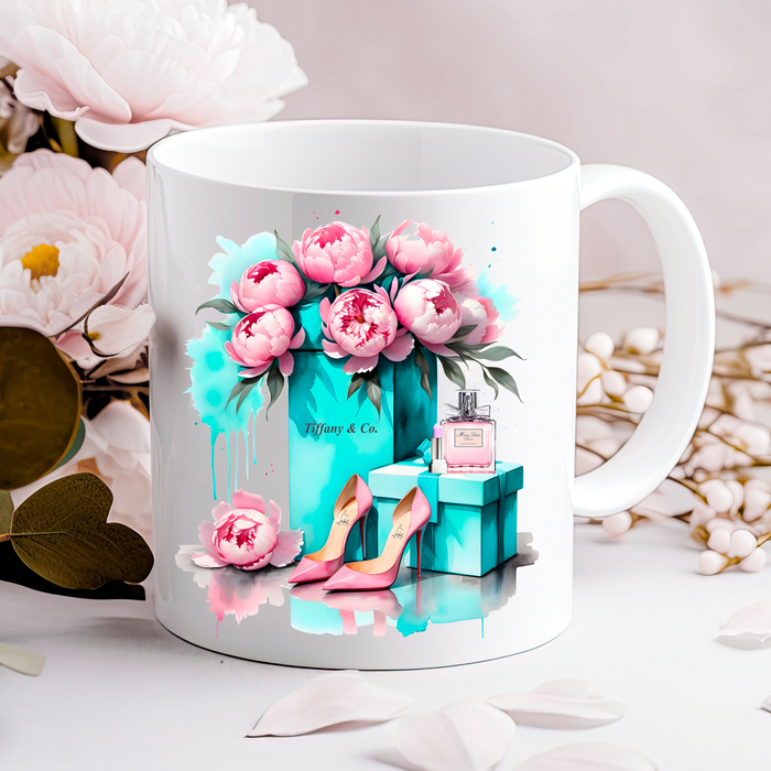 Kaffeetasse aus Keramik, 11 oz, 15 oz – Fashion Print