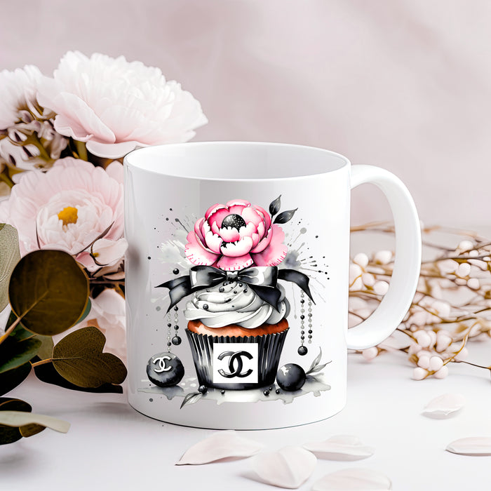 Kaffeetasse aus Keramik, 11 oz, 15 oz – Cupcake-Druck – Fashion-Print