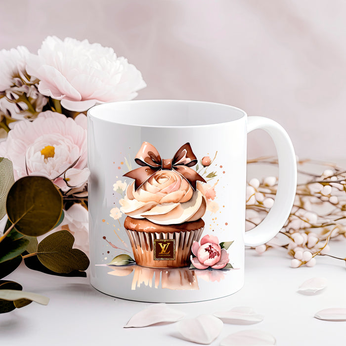 Ceramic Coffee Mug 11oz, 15oz - Cupcake Print - Fashion Print