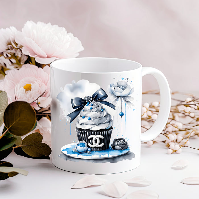 Kaffeetasse aus Keramik, 11 oz, 15 oz – Cupcake-Druck – Fashion-Print