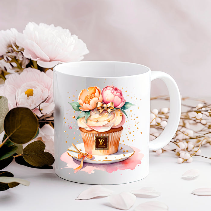 Ceramic Coffee Mug 11oz, 15oz - Cupcake Print - Fashion Print