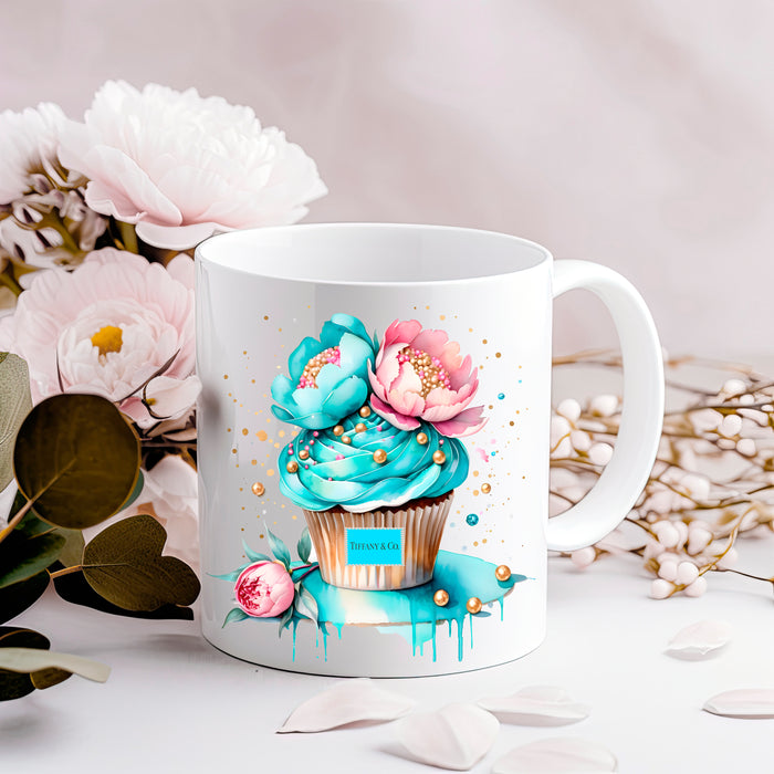 Kaffeetasse aus Keramik, 11 oz, 15 oz – Cupcake-Druck – Fashion-Print