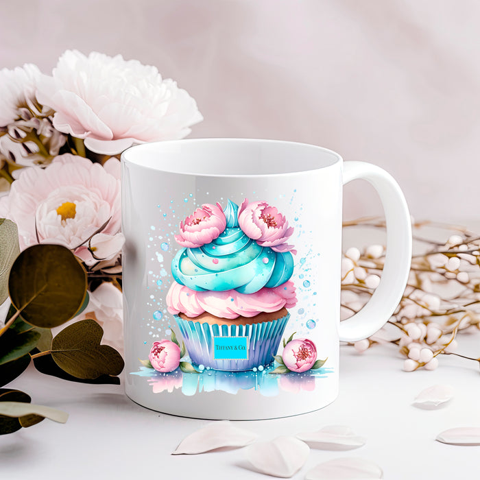 Ceramic Coffee Mug 11oz, 15oz - Cupcake Print - Fashion Print