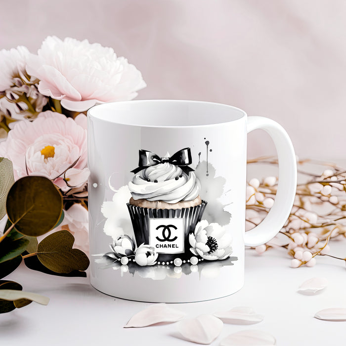 Ceramic Coffee Mug 11oz, 15oz - Cupcake Print - Fashion Print