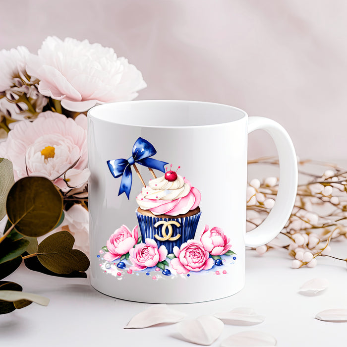 Kaffeetasse aus Keramik, 11 oz, 15 oz – Cupcake-Druck – Fashion-Print