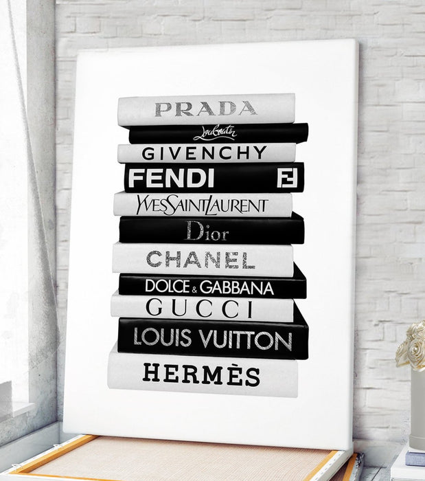 Fashion books prints - Fashion Wall Art - Canvas Wall Art - Fashion Poster