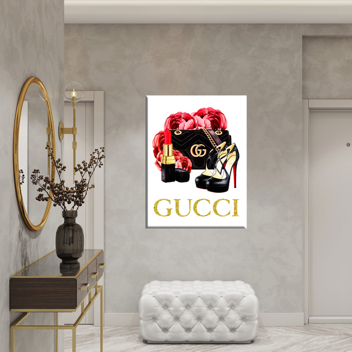 Fashion bag prints - Fashion Wall Art - Canvas Wall Art - Fashion Poster