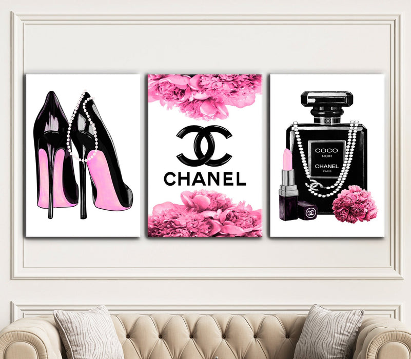 3 Set - Fashion Prints - Fashion Wall Art - Canvas Wall Art - Fashion Poster