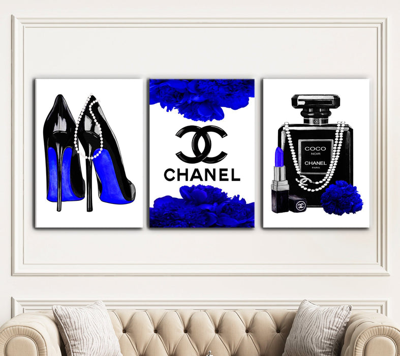 3 Set - Fashion Prints - Fashion Wall Art - Canvas Wall Art - Fashion Poster