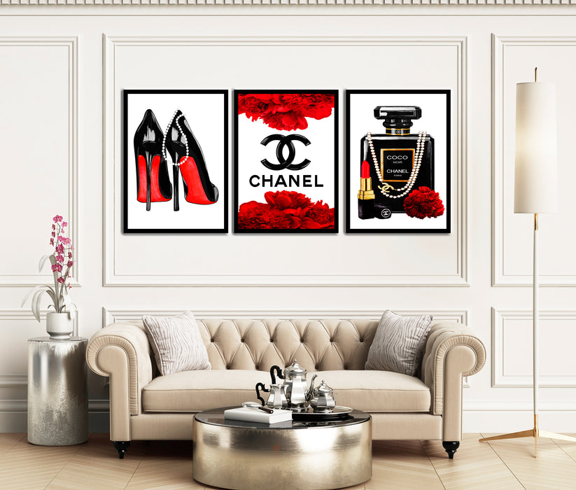 3 Set - Fashion Prints - Fashion Wall Art - Canvas Wall Art - Fashion Poster