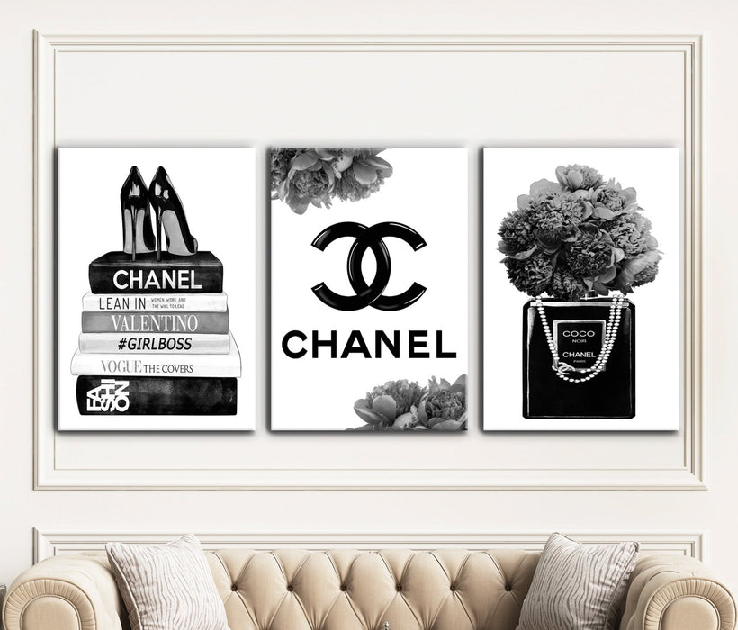 3 Set - Fashion Prints - Fashion Wall Art - Canvas Wall Art - Fashion Poster