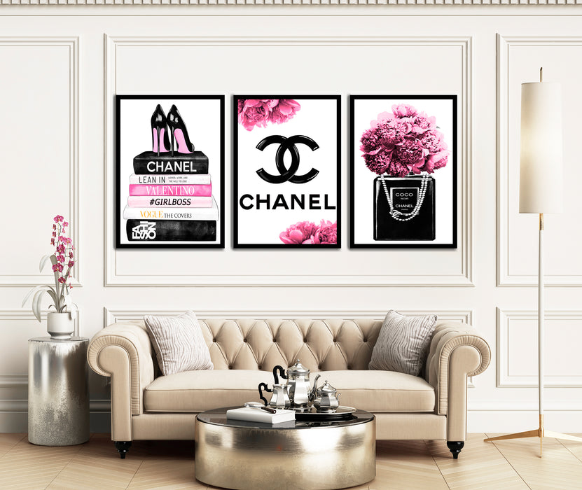 3 Set - Fashion Prints - Fashion Wall Art - Canvas Wall Art - Fashion Poster