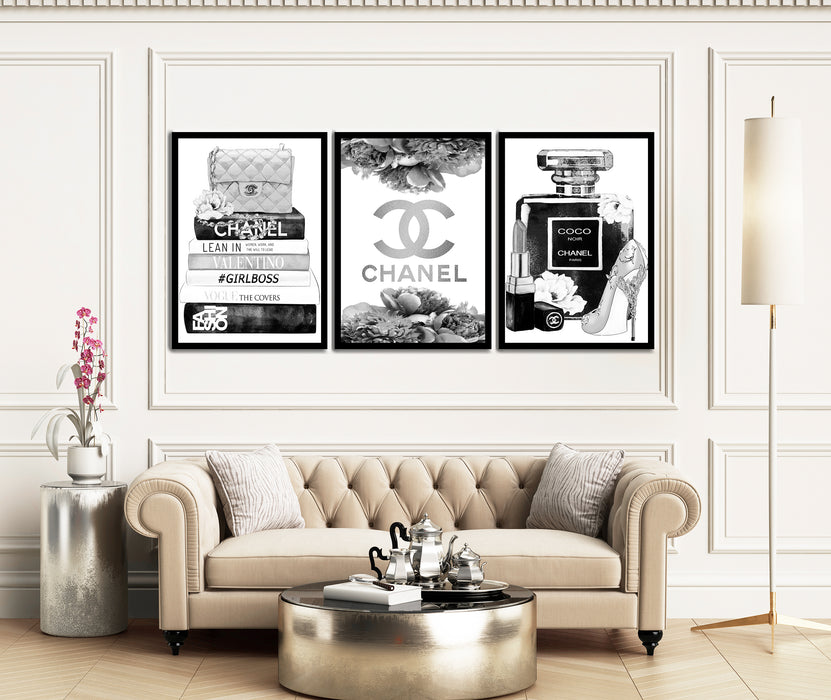 3 Set - Fashion Prints - Fashion Wall Art - Canvas Wall Art - Fashion Poster