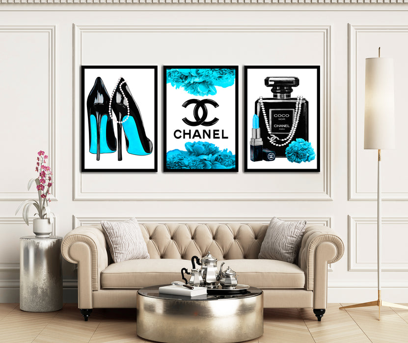 3 Set - Fashion Prints - Fashion Wall Art - Canvas Wall Art - Fashion Poster