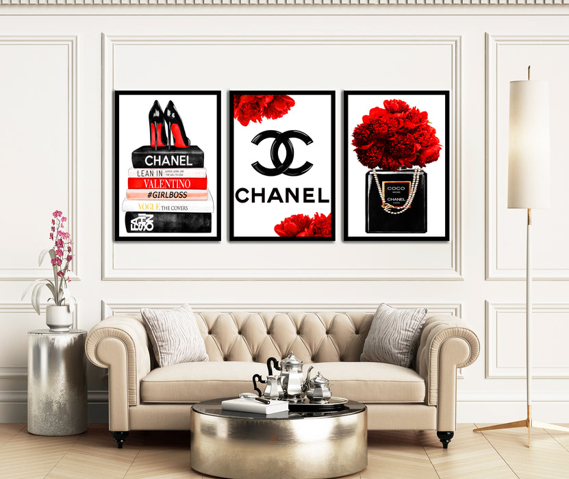 3 Set - Fashion Prints - Fashion Wall Art - Canvas Wall Art - Fashion Poster