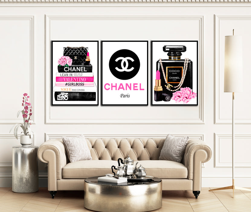 3 Set - Fashion Prints - Fashion Wall Art - Canvas Wall Art - Fashion Poster