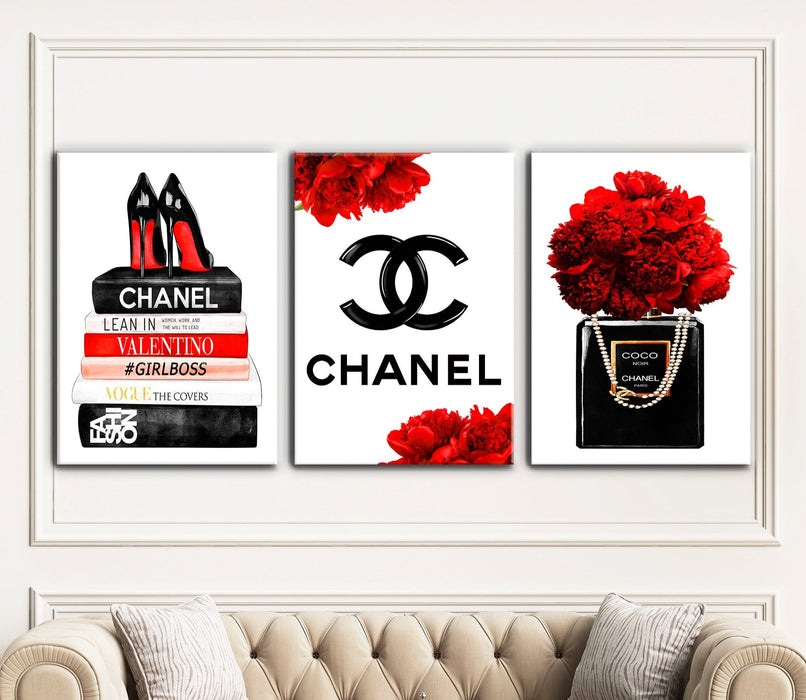 3 Set - Fashion Prints - Fashion Wall Art - Canvas Wall Art - Fashion Poster