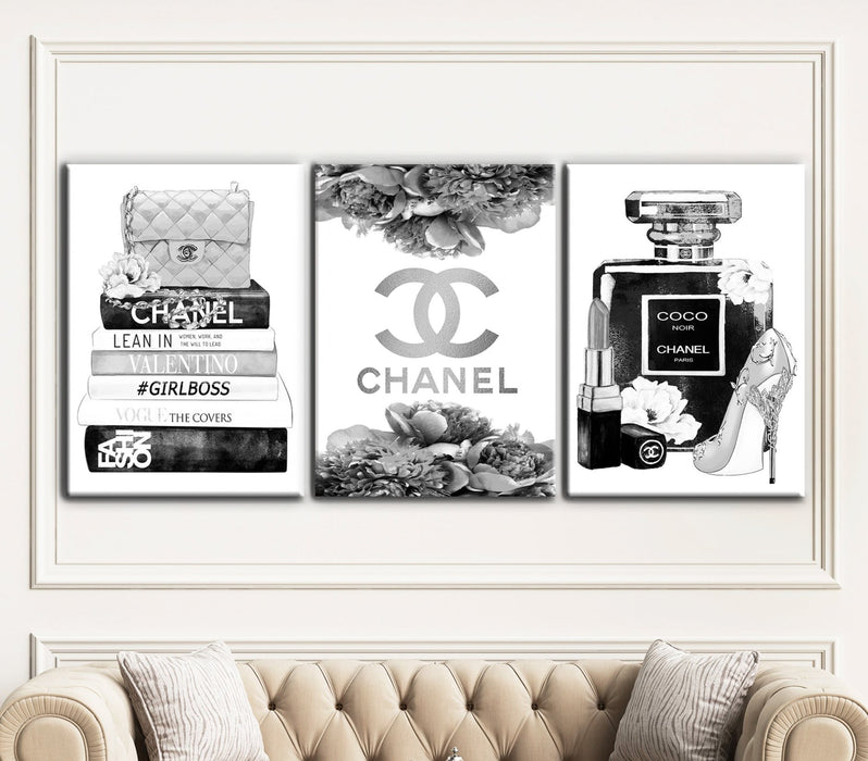 3 Set - Fashion Prints - Fashion Wall Art - Canvas Wall Art - Fashion Poster