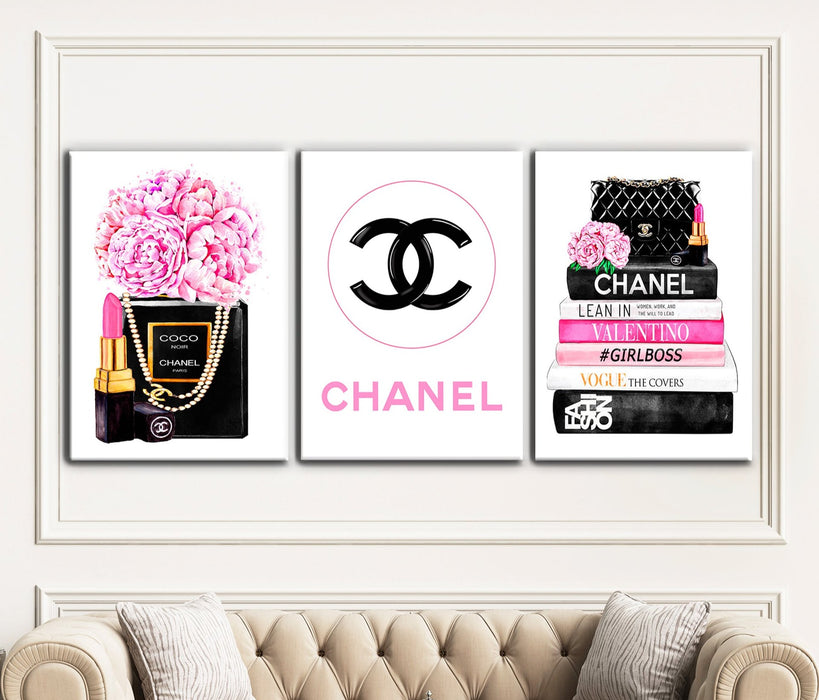 3 Set - Fashion Prints - Fashion Wall Art - Canvas Wall Art - Fashion Poster