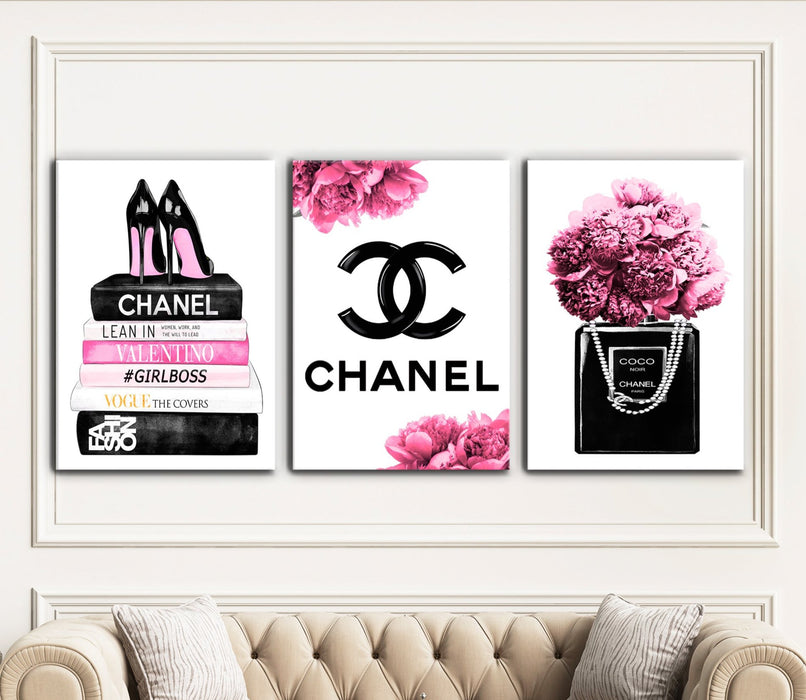 3 Set - Fashion Prints - Fashion Wall Art - Canvas Wall Art - Fashion Poster