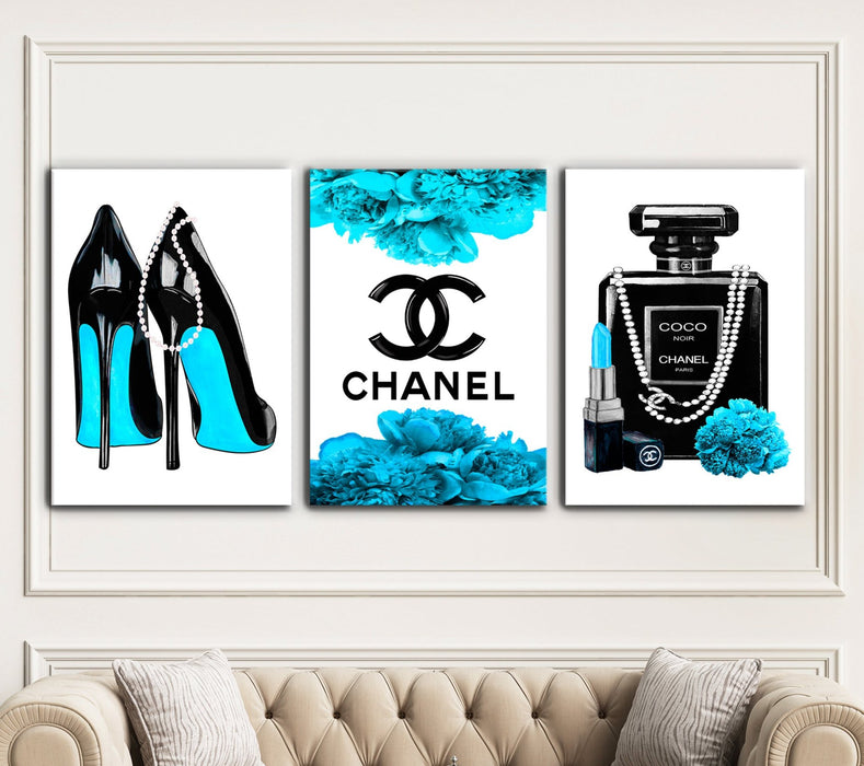 3 Set - Fashion Prints - Fashion Wall Art - Canvas Wall Art - Fashion Poster