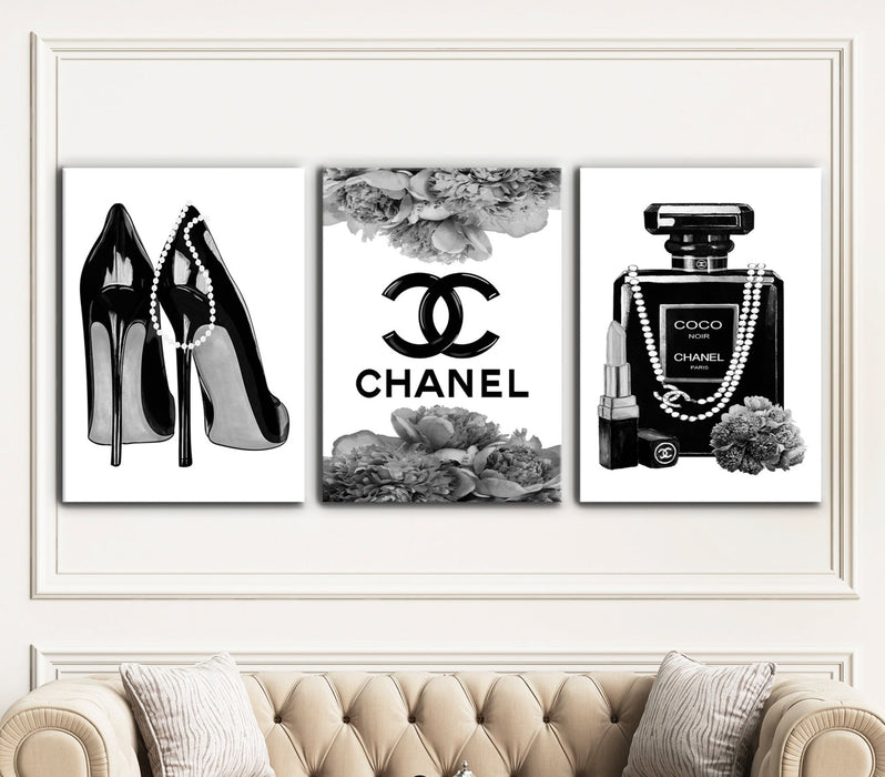 3 Set - Fashion Prints - Fashion Wall Art - Canvas Wall Art - Fashion Poster